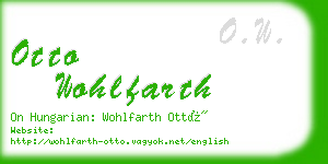 otto wohlfarth business card